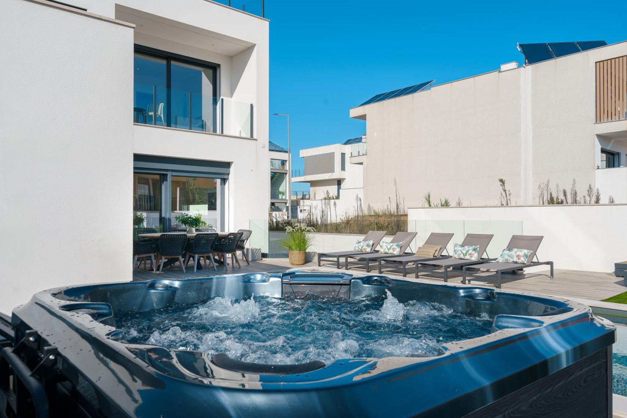 Paradise Villa, Luxury Villa Near The Beach Ribamar  Bagian luar foto